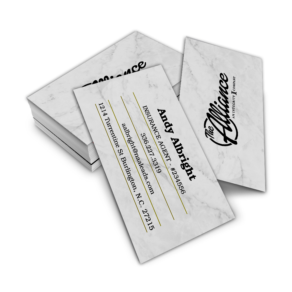 Alliance Marble Business Cards