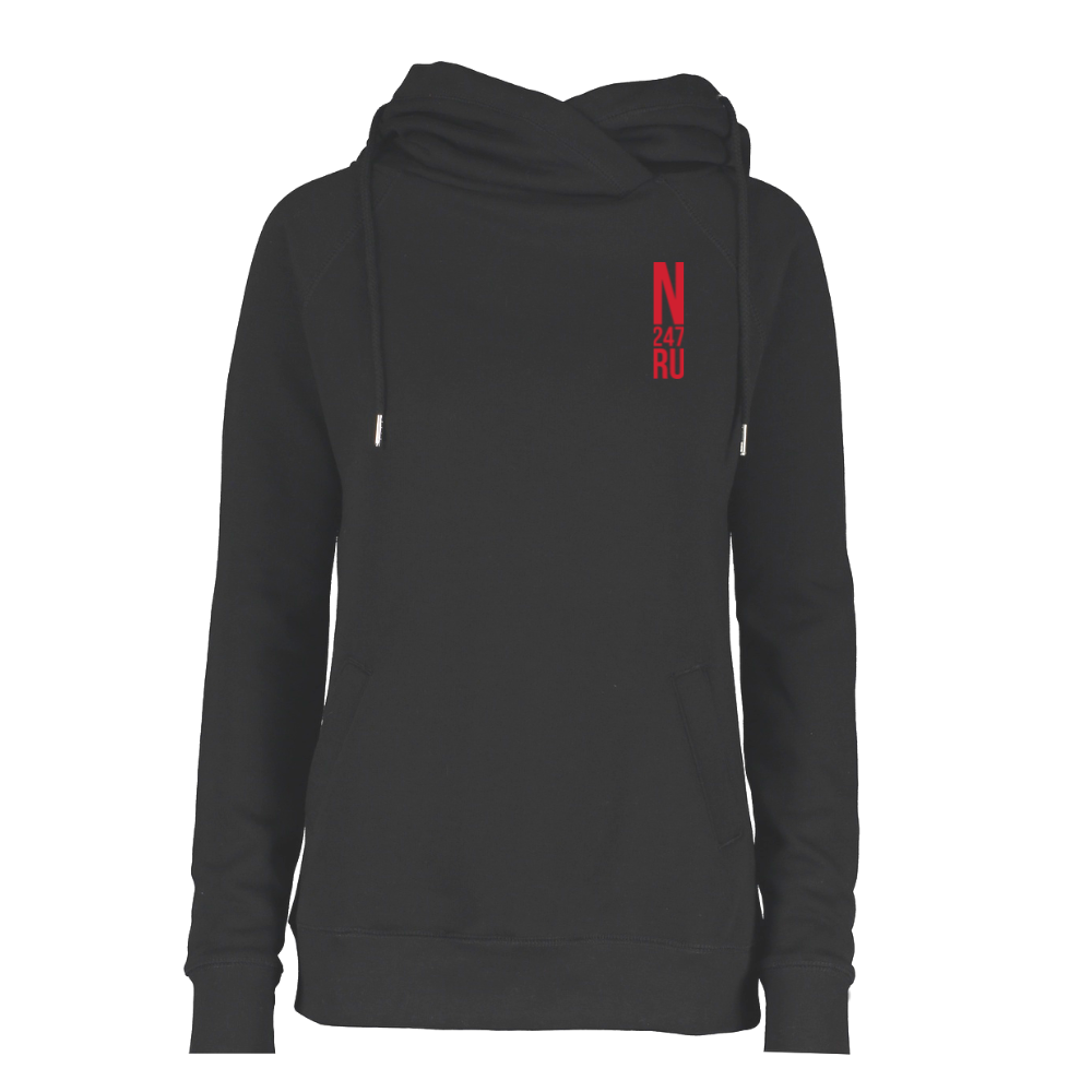 Ladies Black N247RU Hoodie