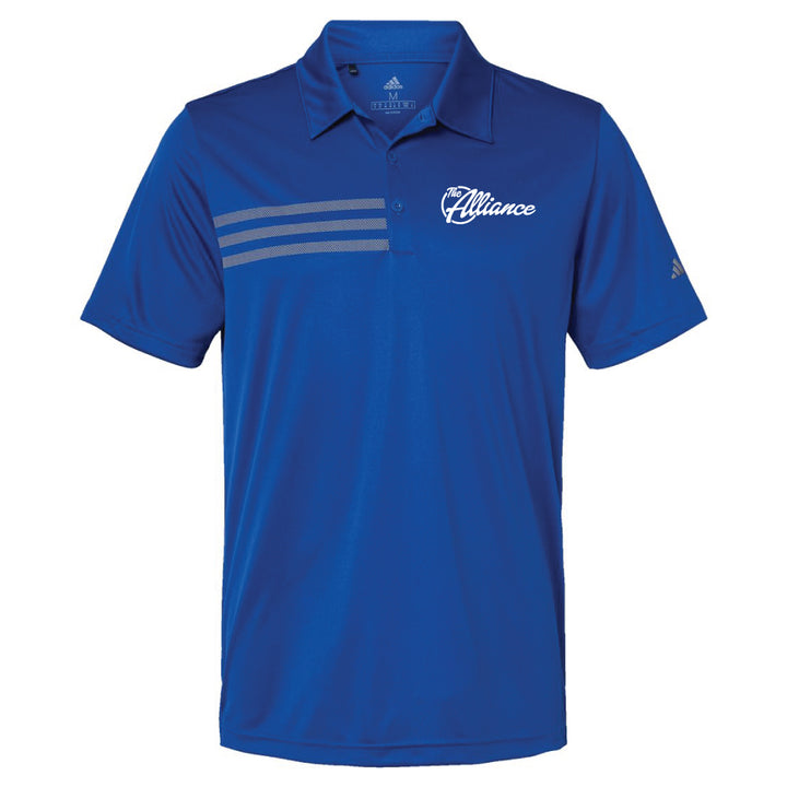 Men's Adidas Blue Stripe Polo
